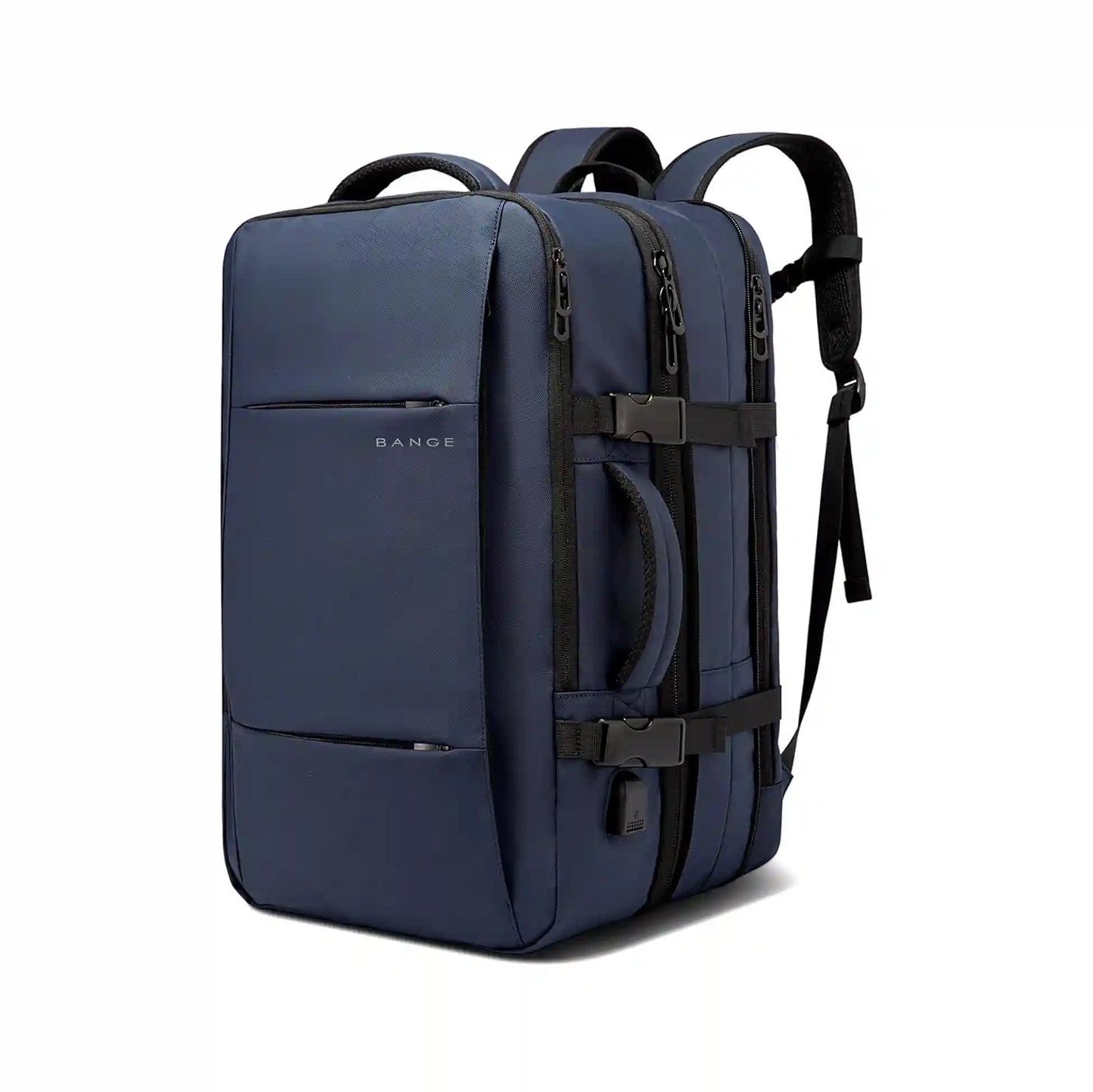 Reseryggsäck handbagage i marinblått, perfekt för stilfullt resande