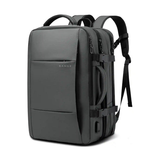 Reseryggsäck handbagage med stilren grå design och förstärkta sidoremmar