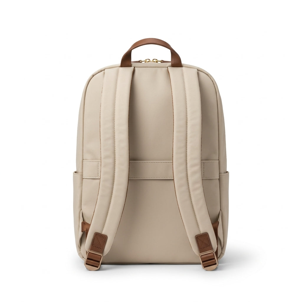 Laptopväska Dam 15,6 tum – Elegant Kontorsryggsäck i Beige