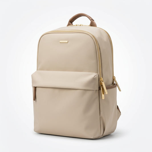 Korsa Stockholm beige office laptop backpack 15.6 inch — packshot front