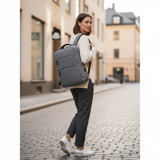 Ryggsäck Dam med USB-laddning – Funktionell Laptopväska för Vardag